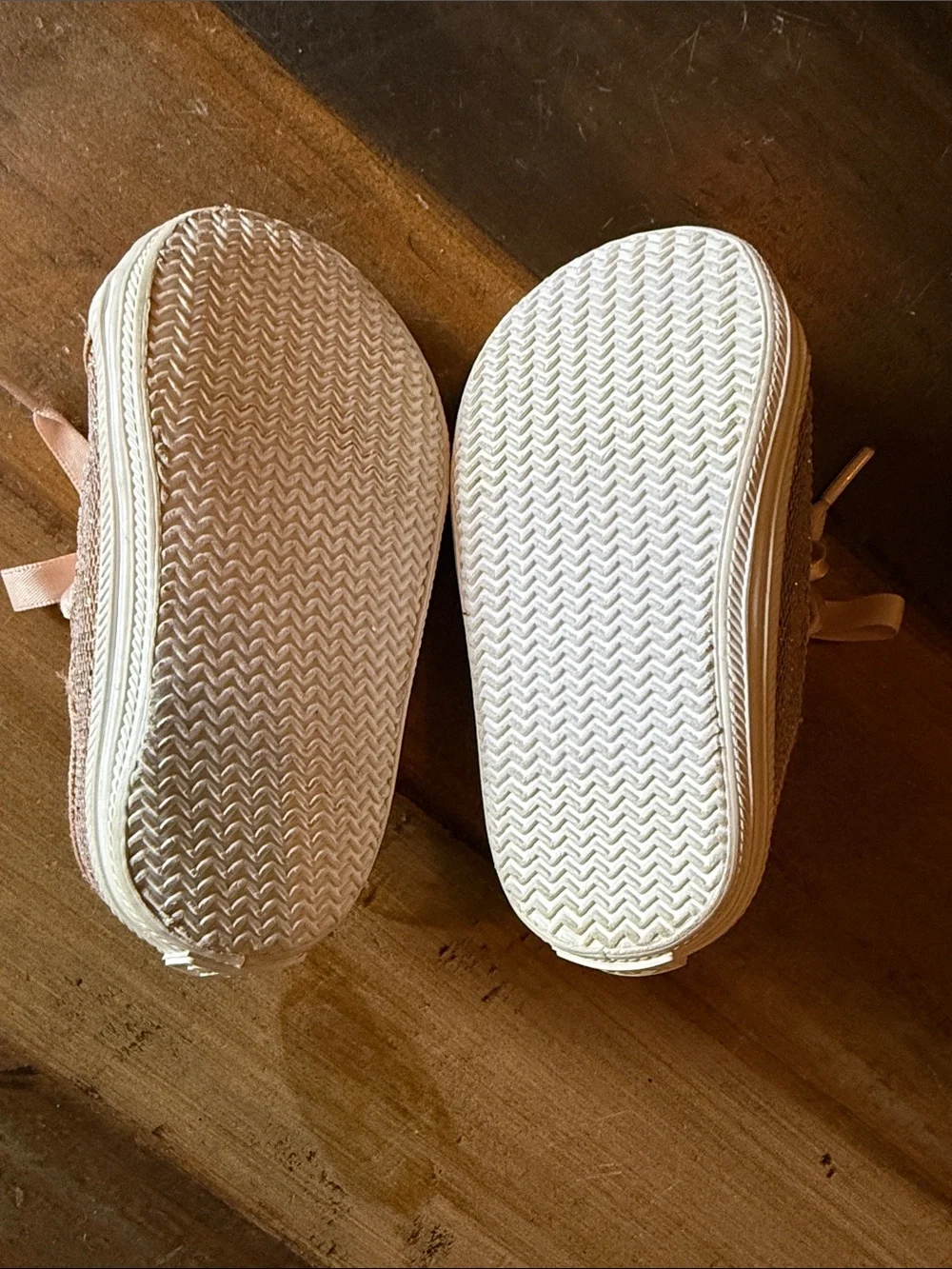 Keds Infant Sparkle Rose Gold Lace-Up Sneakers